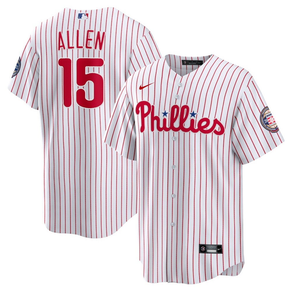 Nike Red and White Phillies Jersey